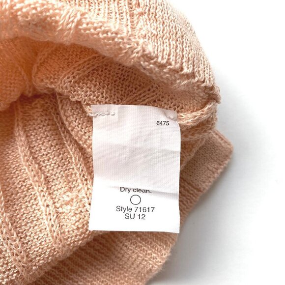 J.Crew Linen Cable Knit Sweater Size XS 3/4 Sleeves Boatneck Preppy - Picture 6 of 9